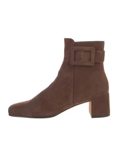 Pre-owned Roger Vivier Suede Boots In Brown