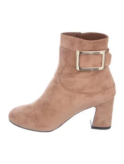 Pre-owned Roger Vivier Suede Boots In Brown