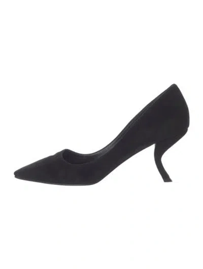 Pre-owned Roger Vivier Suede D'orsay Pumps In Black