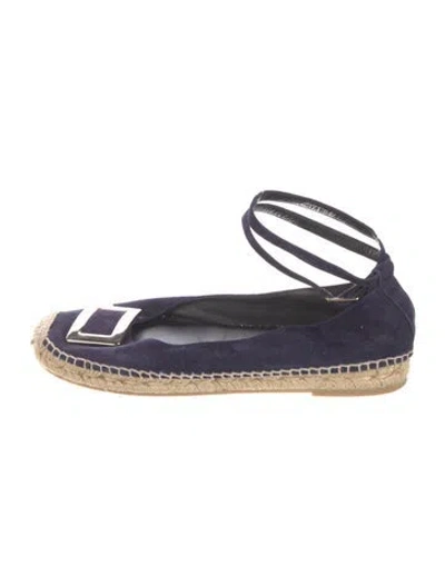 Pre-owned Roger Vivier Suede Espadrilles In Blue
