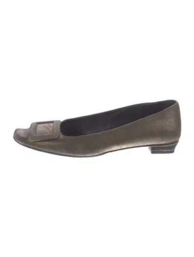 Pre-owned Roger Vivier Suede Flats