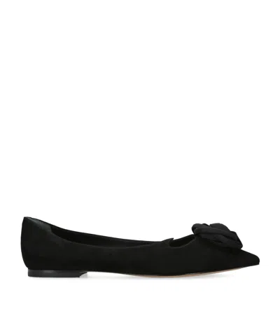 ROGER VIVIER SUEDE I LOVE VIVIER ROSE BALLET FLATS