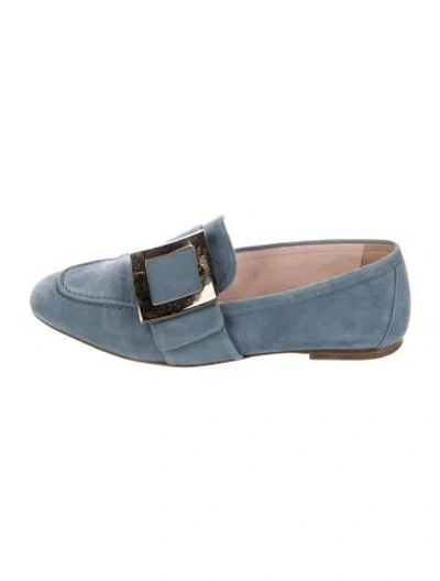 Pre-owned Roger Vivier Suede Loafers In Blue
