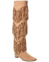 Roger Vivier Suede Over-the-knee Boot In Brown