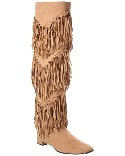 Roger Vivier Suede Over-the-knee Boot In Brown