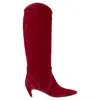 Roger Vivier Woman Knee Boots Brick Red Size 9 Soft Leather In Red