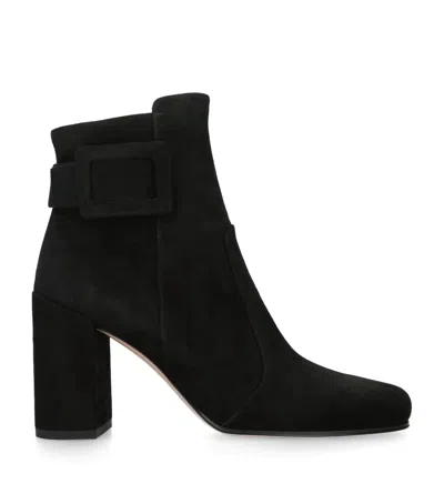 Roger Vivier Tres Vivier Polly Bootie 45 In Black