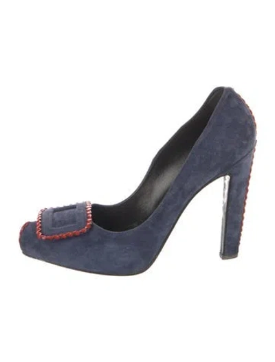 Pre-owned Roger Vivier Suede Pumps In Blue