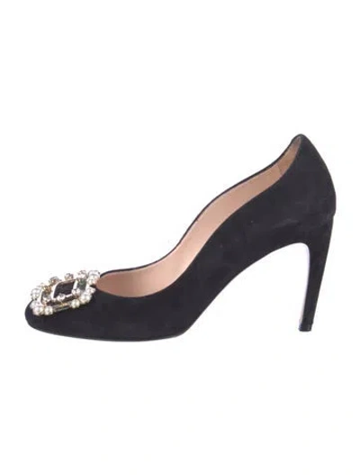 Pre-owned Roger Vivier Suede Pumps In Blue