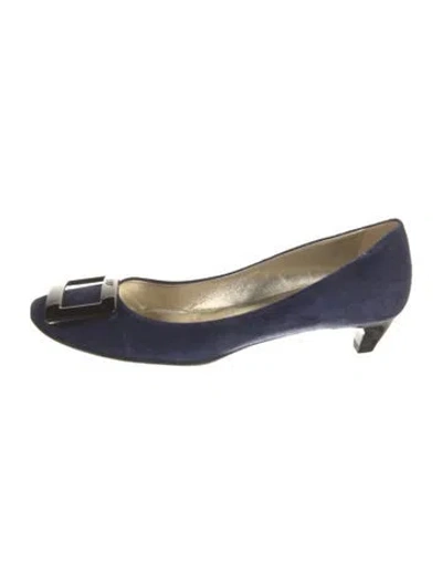 Pre-owned Roger Vivier Suede Pumps In Blue