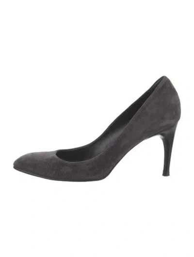 Pre-owned Roger Vivier Suede Pumps In Gray