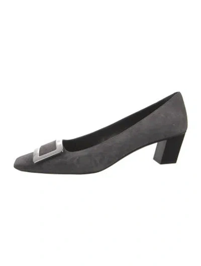 Pre-owned Roger Vivier Suede Pumps In Gray