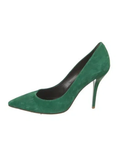 Pre-owned Roger Vivier Suede Pumps In Green