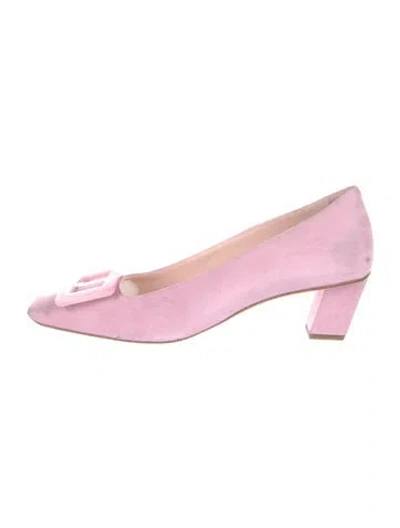 Pre-owned Roger Vivier Suede Pumps In Pink