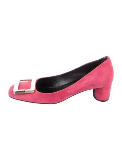 Pre-owned Roger Vivier Suede Pumps In Pink