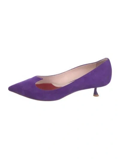 Pre-owned Roger Vivier Suede Pumps In Purple