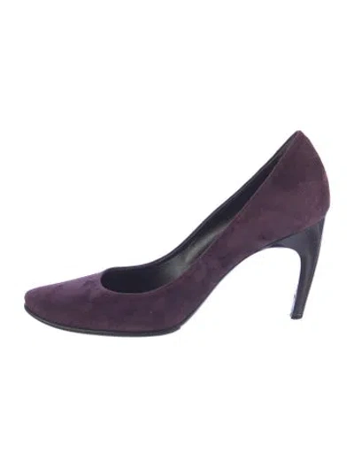 Pre-owned Roger Vivier Suede Pumps In Purple