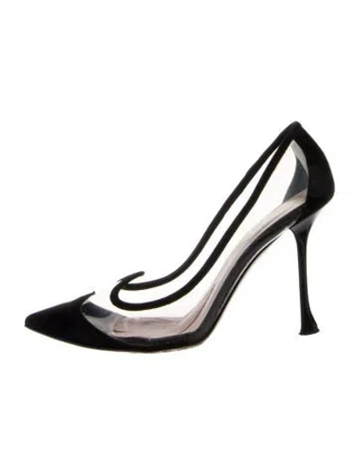 Pre-owned Roger Vivier Suede Pumps In Transparent