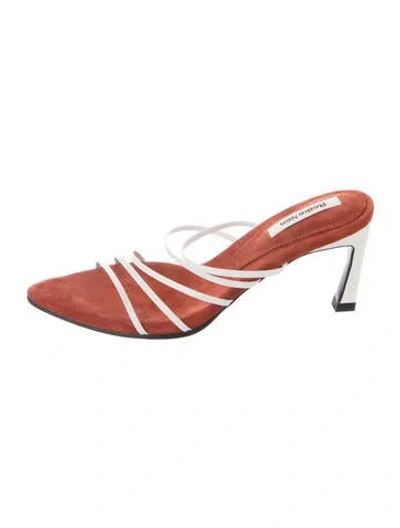 Pre-owned Roger Vivier Suede Sandals In Orange