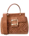Roger Vivier Suede Satchel In Brown
