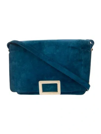 Pre-owned Roger Vivier Suede Shoulder Bag In Blue