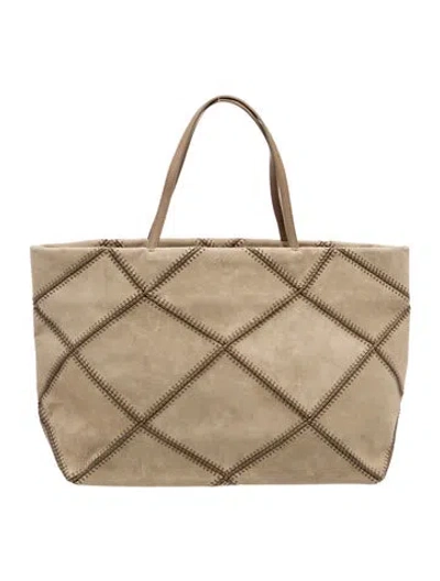 Pre-owned Roger Vivier Suede Shoulder Bag In Neutral