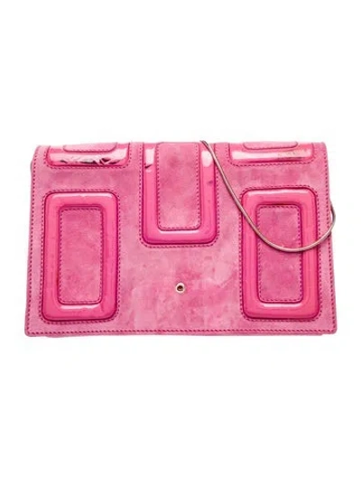Pre-owned Roger Vivier Suede Shoulder Bag In Pink