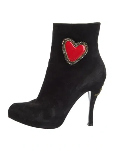 Pre-owned Roger Vivier Suede Sock Boots In Black