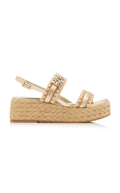Roger Vivier Summer Strass Sandals In Brown
