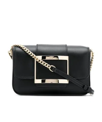 Roger Vivier Tr È S Vivier Chain Shoulder Bag In Black