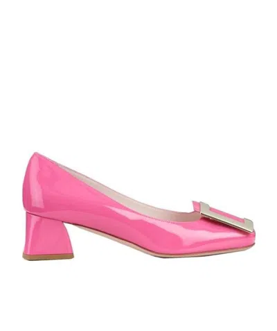 Roger Vivier Tr È S Vivier Metal Buckle High Heels In Pink