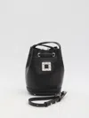 Roger Vivier Crystal Buckle Bucket Bag In Black