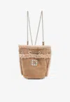 Roger Vivier Tres Vivier Backpack With Buckle And Chain Strap In Multi