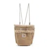 Roger Vivier Tres Vivier Backpack With Buckle And Chain Strap In Multi