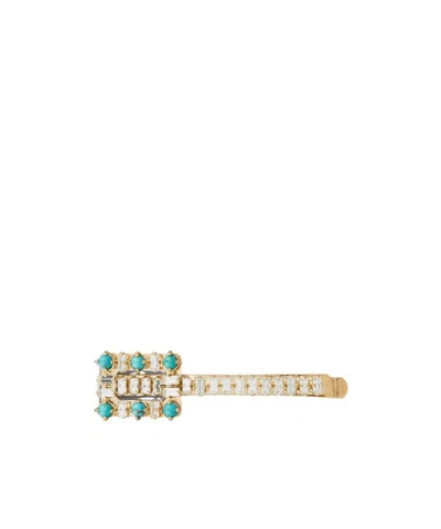 Roger Vivier Très Vivier Hair Clip In Gold