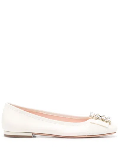 Roger Vivier Très Vivier Leather Ballet Flats In Pink