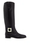 Roger Vivier "très Vivier Leather Boots In Black