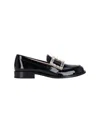 Roger Vivier Block Heel Loafer With Metallic Buckle Detail