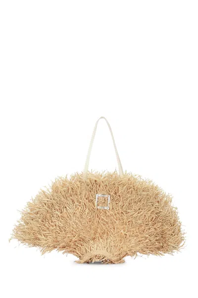 Roger Vivier Tres Vivier Panier Large Handbag In Neutral