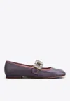 Roger Vivier Très Vivier Patent Leather Ballet Flats In Purple