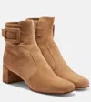 Roger Vivier Chunky Heel Ankle Boots In Brown