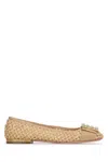 Roger Vivier Tres Vivier Raffia Strass Ballerina Flats