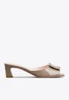 Roger Vivier Trompette Buckle High-heeled Sandals In Beige
