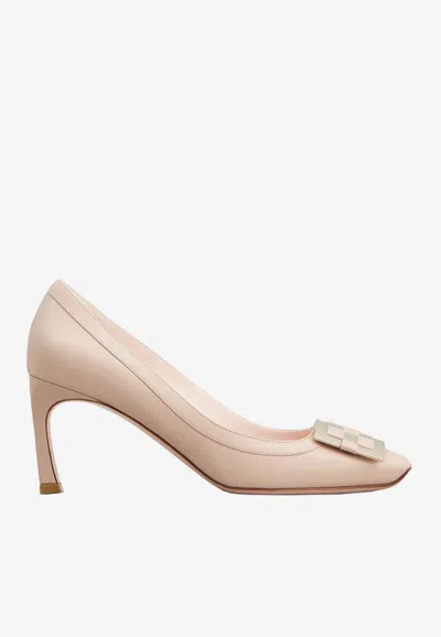 ROGER VIVIER TROMPETTE 70 CALF LEATHER PUMPS