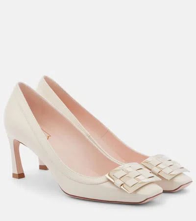 Roger Vivier Trompette 70 Leather Pumps In Cire'