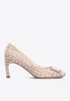 Roger Vivier Trompette 70 Metal Buckle Pumps In Multicolor