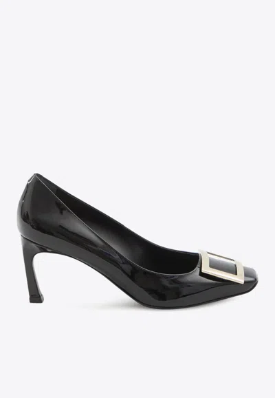 ROGER VIVIER TROMPETTE 70 PATENT LEATHER PUMPS