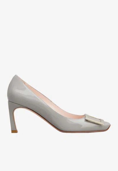 ROGER VIVIER TROMPETTE 70 PATENT LEATHER PUMPS