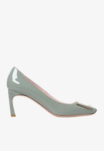 ROGER VIVIER TROMPETTE 70 PATENT LEATHER PUMPS