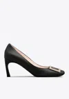 Roger Vivier Trompette Vivier Buckle Pumps In Black